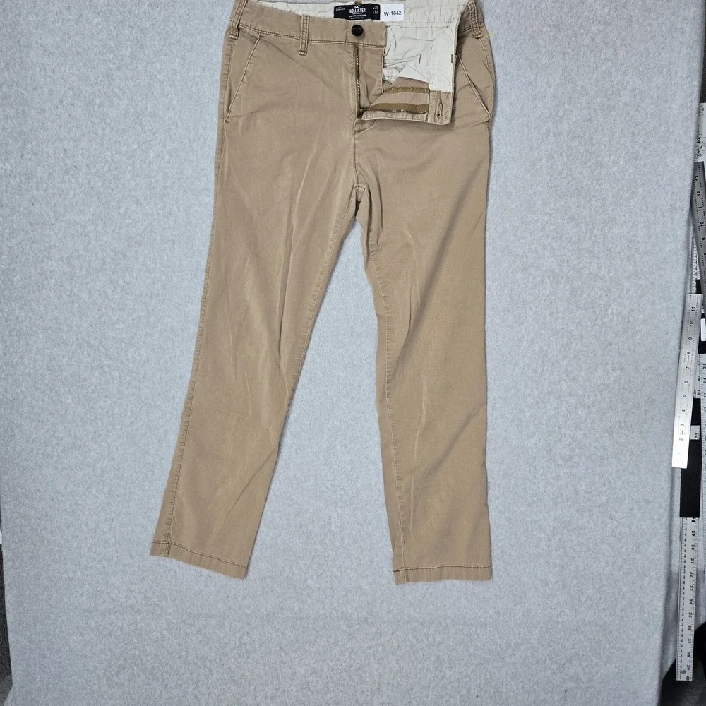 Hollister Men Pants 31X32 Khaki Chino Slim Straight 28